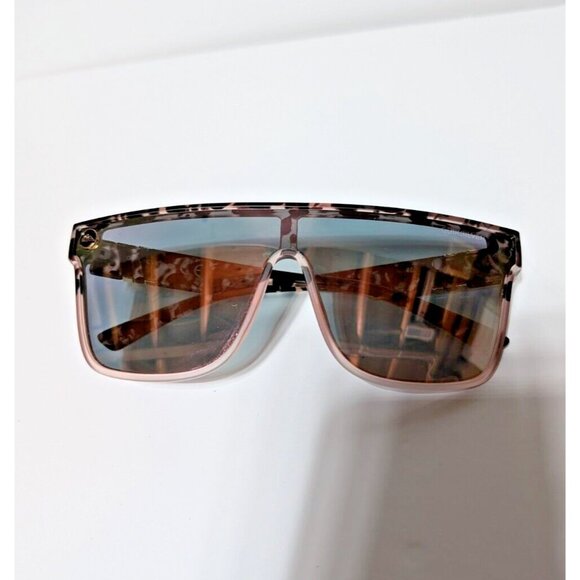 Quicksilver SciFi Shield Sunglasses Tortoise Shell Frame Flash Pink Mirror Lens - Picture 9 of 12